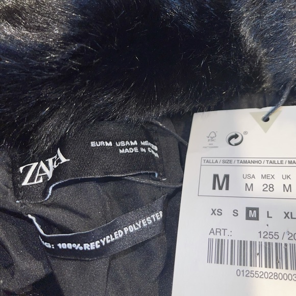 Zara Faux Fur Hooded Coat - Picture 13 of 13